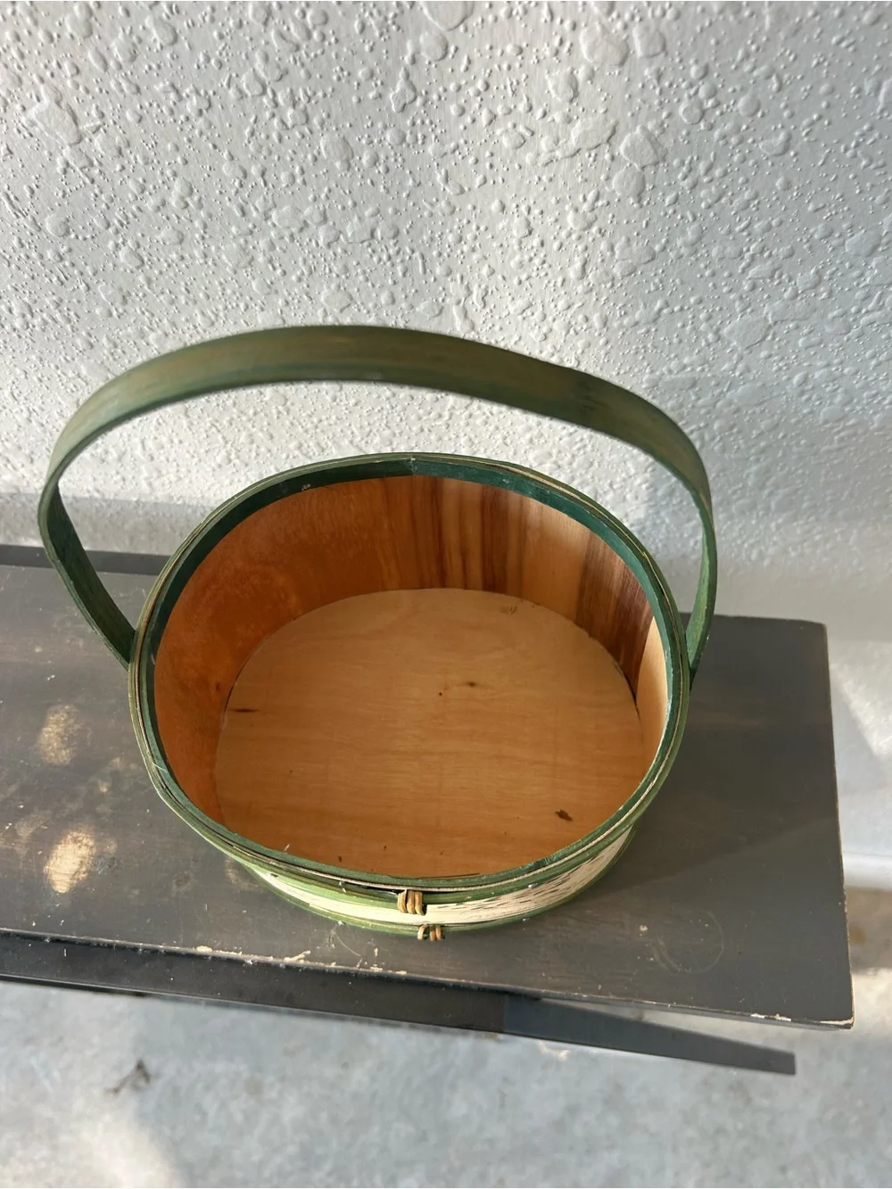 Hand-Painted Green Herb Basket - Home Accents
